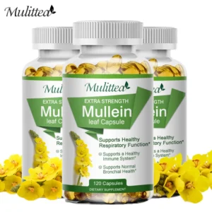 Mullein Leaf Capsules Herbal Supplement