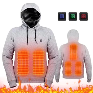Heated Solid Color Pullover Hoody