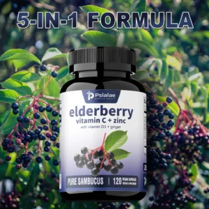 Elderberry, Vitamin C + Zinc - 120 Capsules