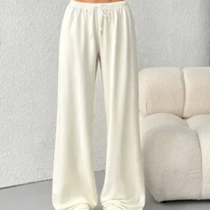 Women's Drawstring Waist Wide Leg Sweatpants